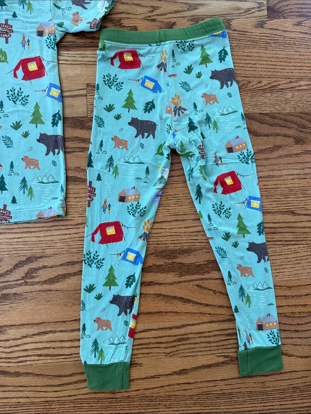 Little Sleepies- Happy Campers Short Sleeve, Pants, Pajama Set, 3T
